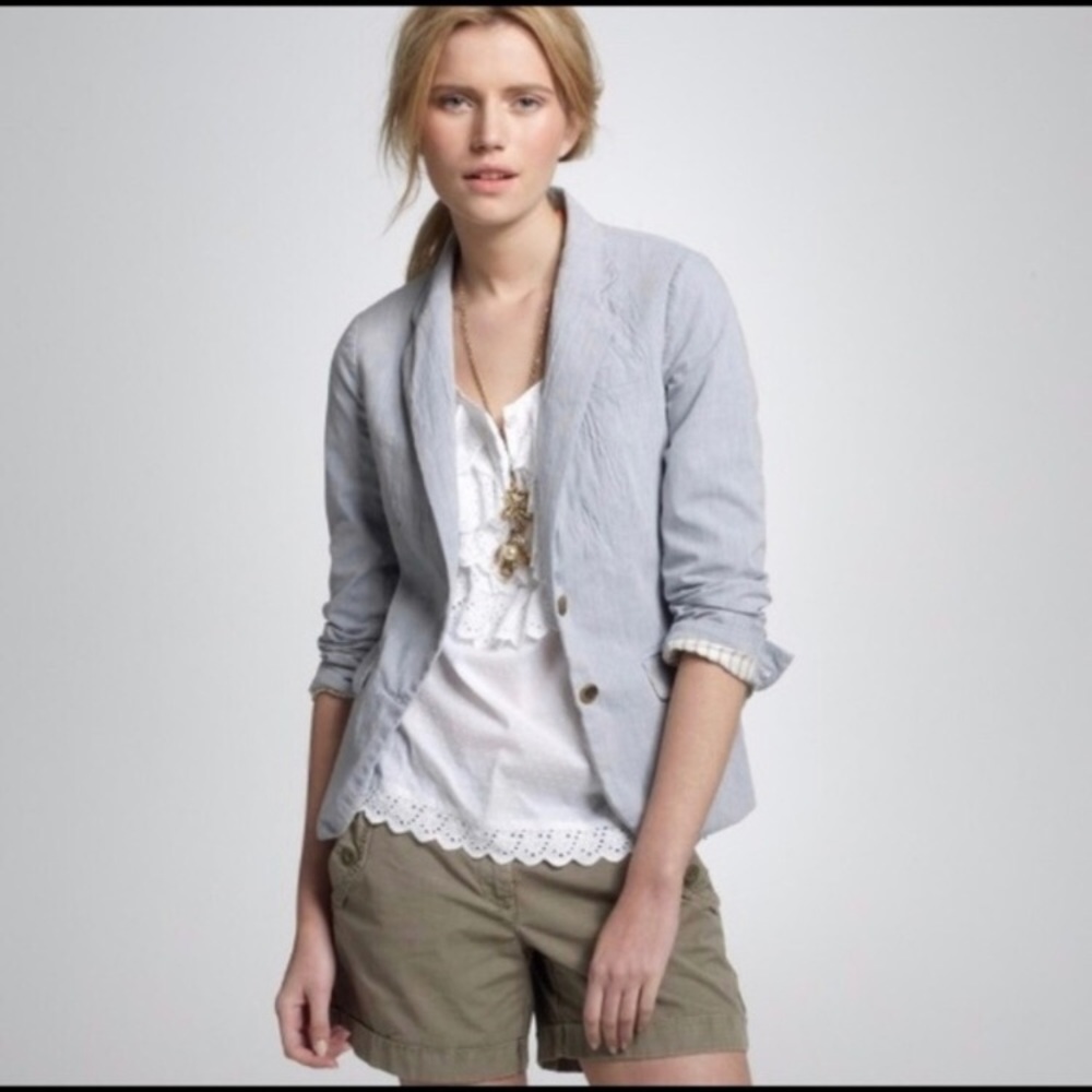 Women’s j.crew blazer schoolboy chambray size 6